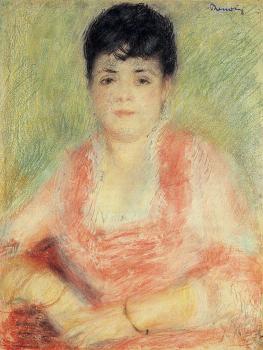 Pierre Auguste Renoir : Portrait in a Pink Dress